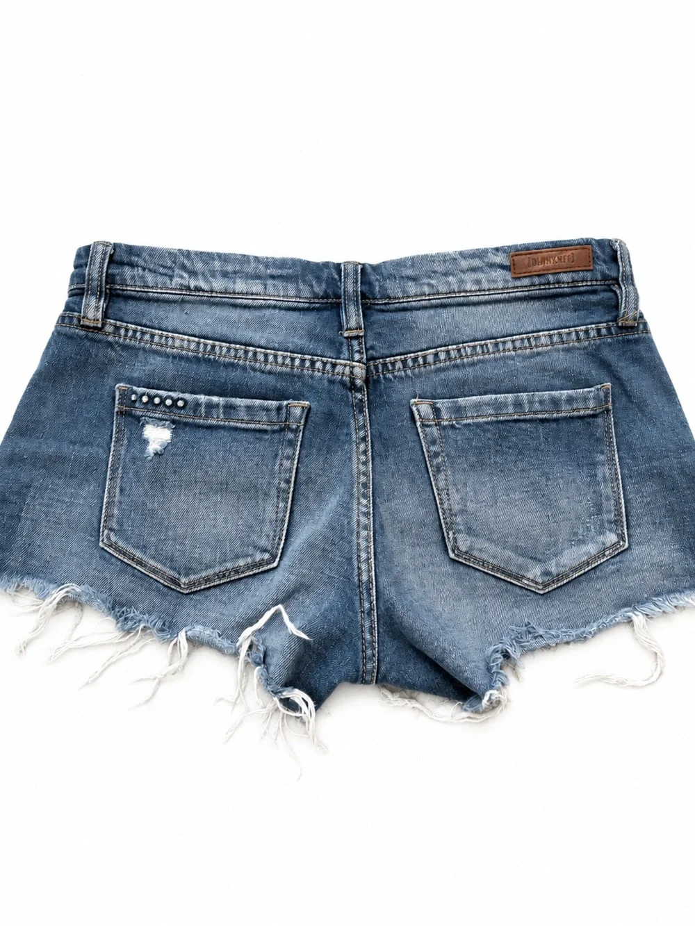 BLANKNYC Little Queenie Distressed Denim Shorts Size 24